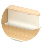 Ergonomie utilisateur Plateau avec échancrure <br/> pour intégration d’écrans jusqu’à 21 pouce electrification