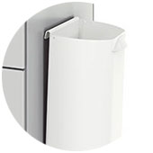 Poubelle 9L <br/> fixation magnétique bureau manivelle