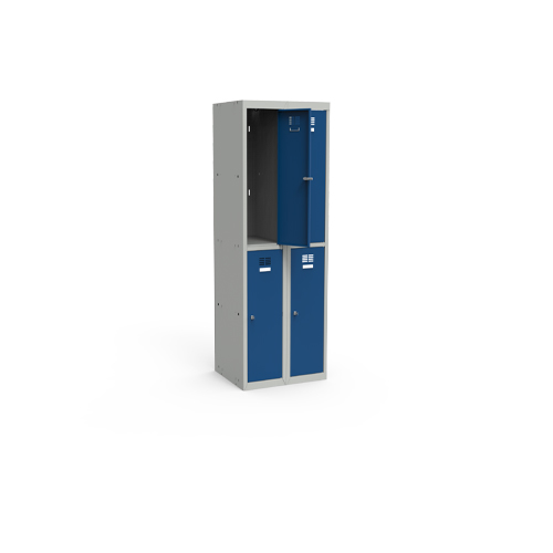Self-assembly multi-compartment lockers