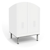 Socles pieds <br/> Pour vestiaires démontables <br/> H. 15 x P. 50 cm bureau motorise