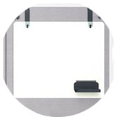 Tableau écritoire <br/> Avec plumier Se pose sur les cloisons montee de cables